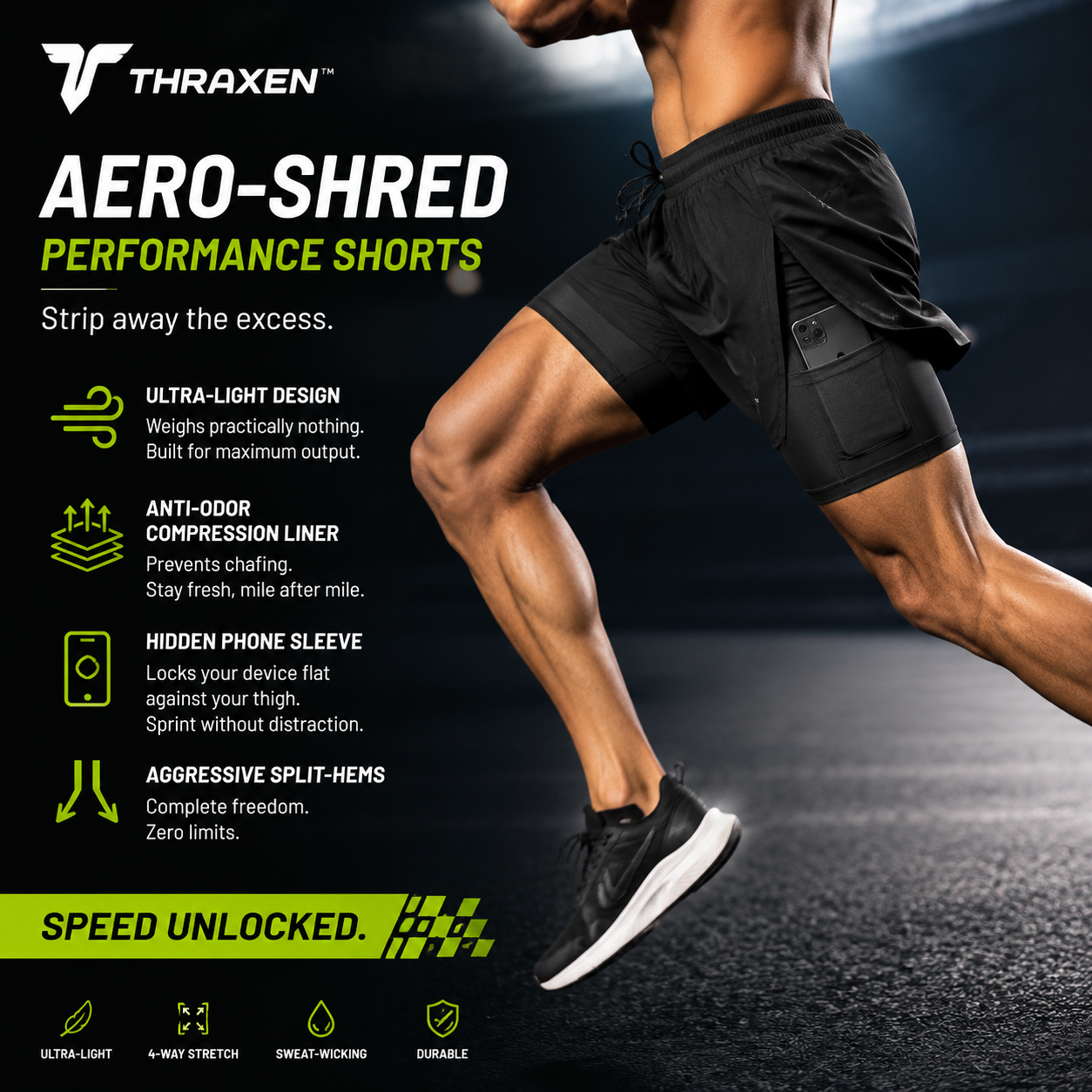 Thraxen™ Aero-Shred Performance Shorts